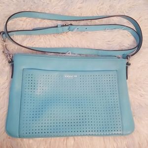 Tiffany blue Coach crossbody purse